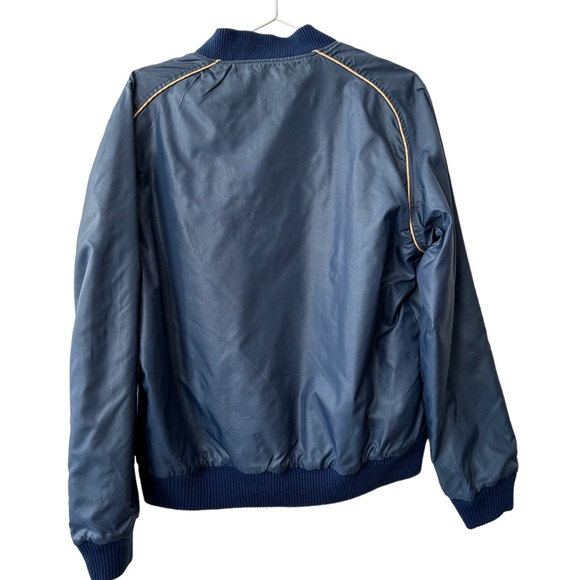 Vintage 80s Pro Am Blue and Tan Track Jacket size Medium - Picture 5 of 9